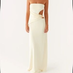 Peppermayo  Anetta Strapless Side Cut Out Detail  Maxi Dress Size 8 NwT.
